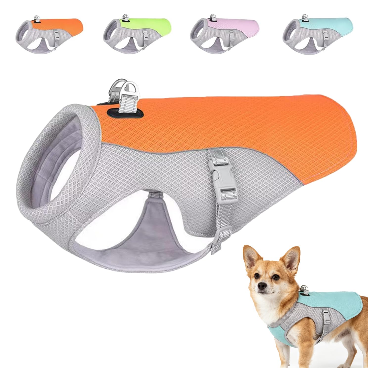 Veste rafraîchissante pour chien réglable Drupiolaf anti-surchauffe