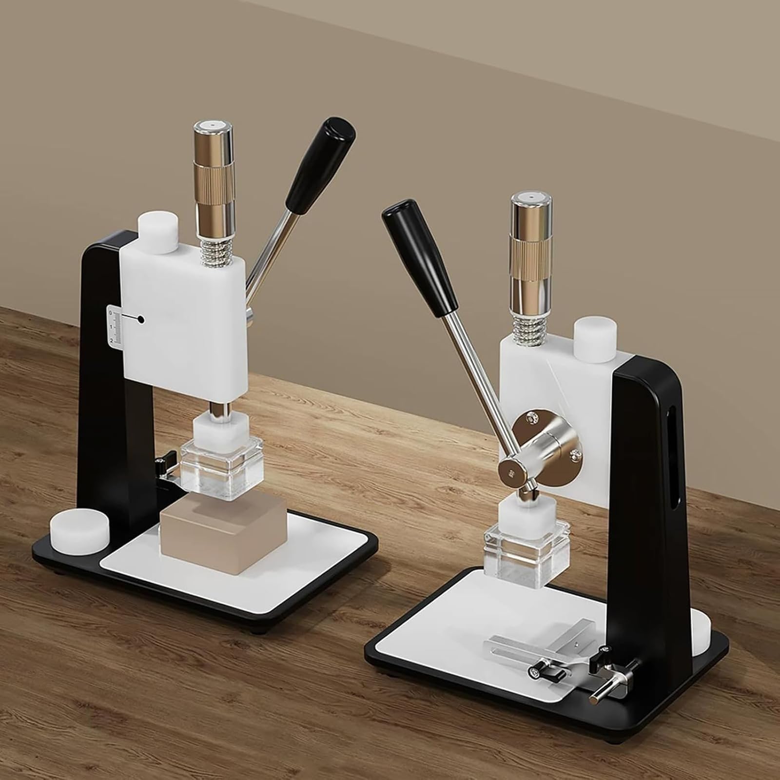 Máquina Manual para Estampar Jabón, Herramienta Artesanal para Repujar Jabón, Diseño con Mesa De Posicionamiento, Control De Profundidad De Precisión, Cabezales De Presión Reemplazables