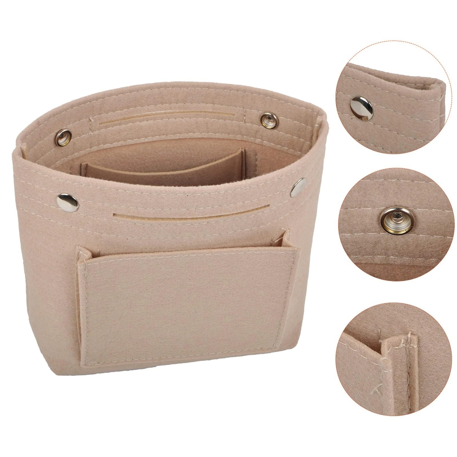 3 Stück Filztaschen-Organizer-Einsatz Mini-Filz-Geldbörsen-Organizer-Einsatz im Inneren der Handtasche Tote Pocketbook for Frauen FüR Damen(Wine Red)