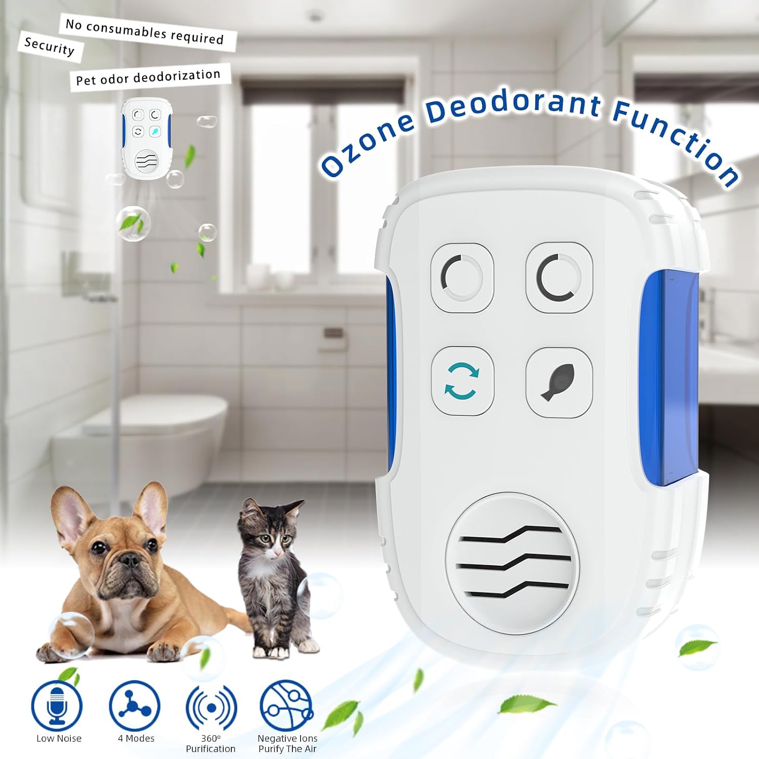 Air Ionizer for Home, Negative Ion Generator, Plug In Air Purifier Portable for Room Filterless Mobile Air Ionizer Air Cleaner for Home,Office