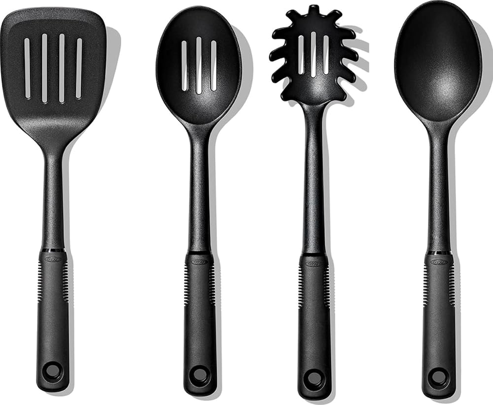 Good Grips Juego de herramientas de nailon de 4 piezas, 2.3, negro
