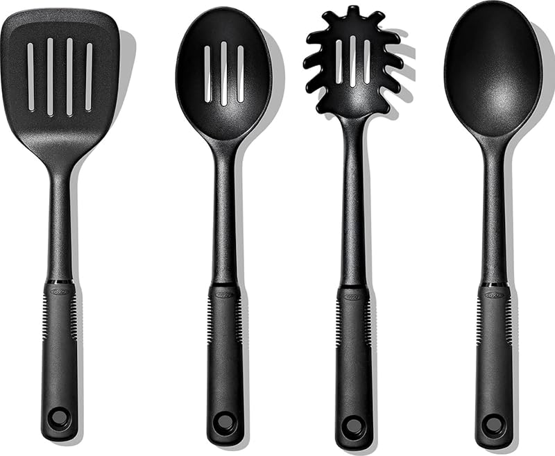 Good Grips 4-Piece Nylon Tool Set, 2.3, Black
