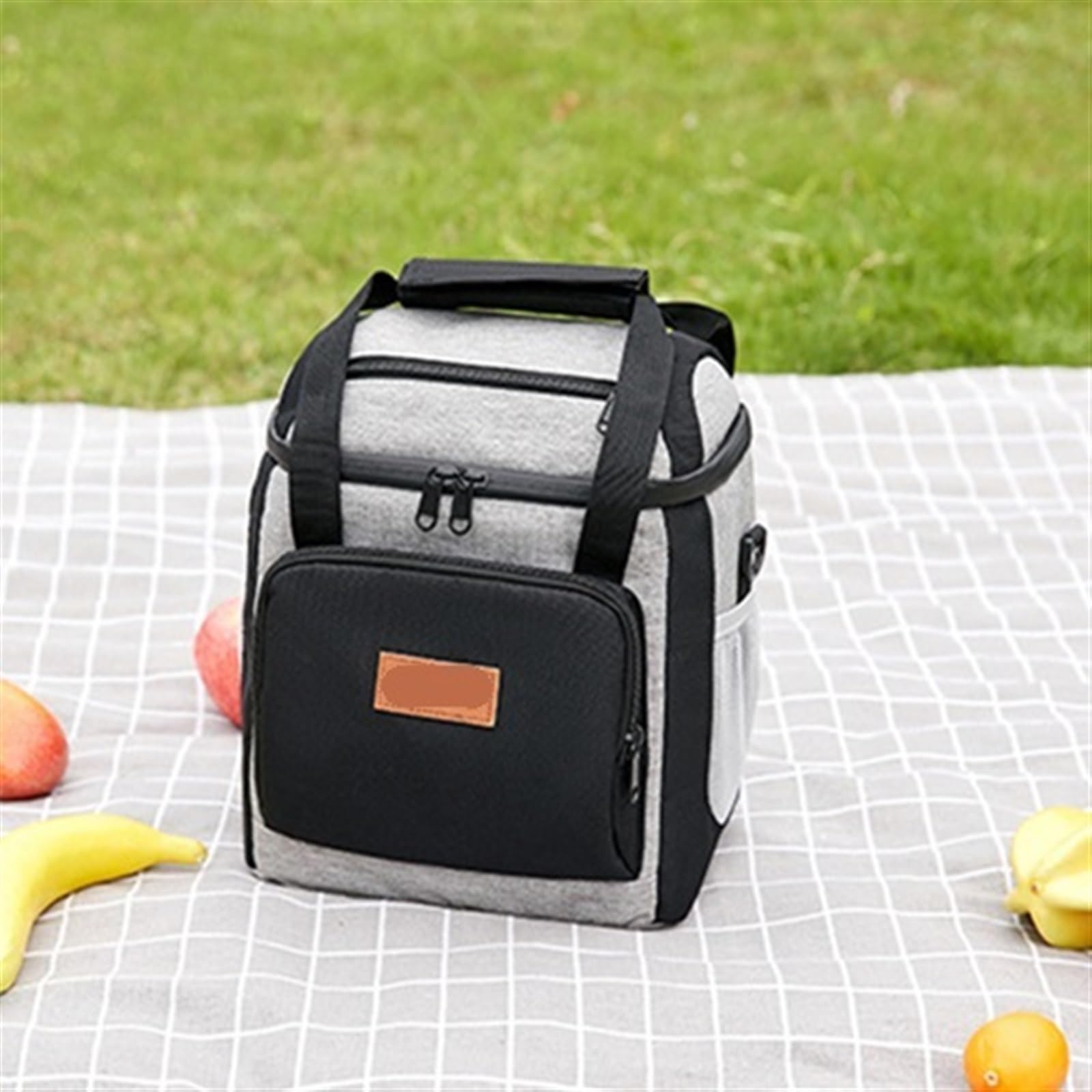 Lunchtasche, große Thermo-Lunchtasche mit Schultergurt, praktische Kühltasche für frische Lebensmittel, Frühstücksbox, tragbare Isoliertasche für Picknicks und Reisen (eine Farbe, eine Farbe)