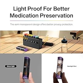 Weekly Pill Organizer 2 Times a Day - Am Pm Pill Box 7 Day, Large Twice Medicine Pill Case for Daily Medication, Vitamins, Fish Oils, Supplements Portable Week Pill Holder Container, Translucent Black