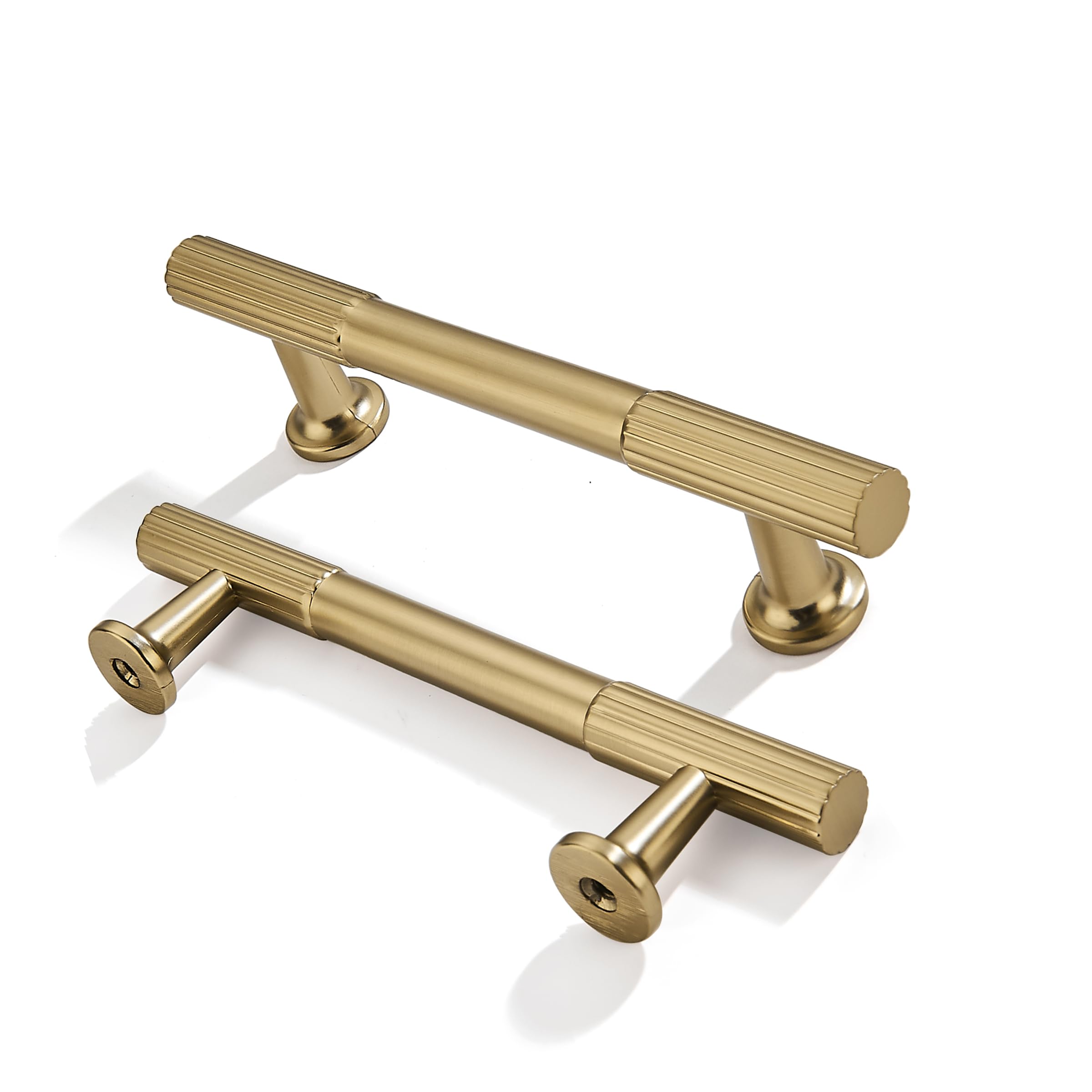 ZAUYX 2-Pack 3-3/4 Inch Hole Center Champagne Bronze Cabinet Pulls Solid Heavy Duty Cabinet Pull is Suitable for Drawers Dressers Handles Kitchens Bathroom cabinets