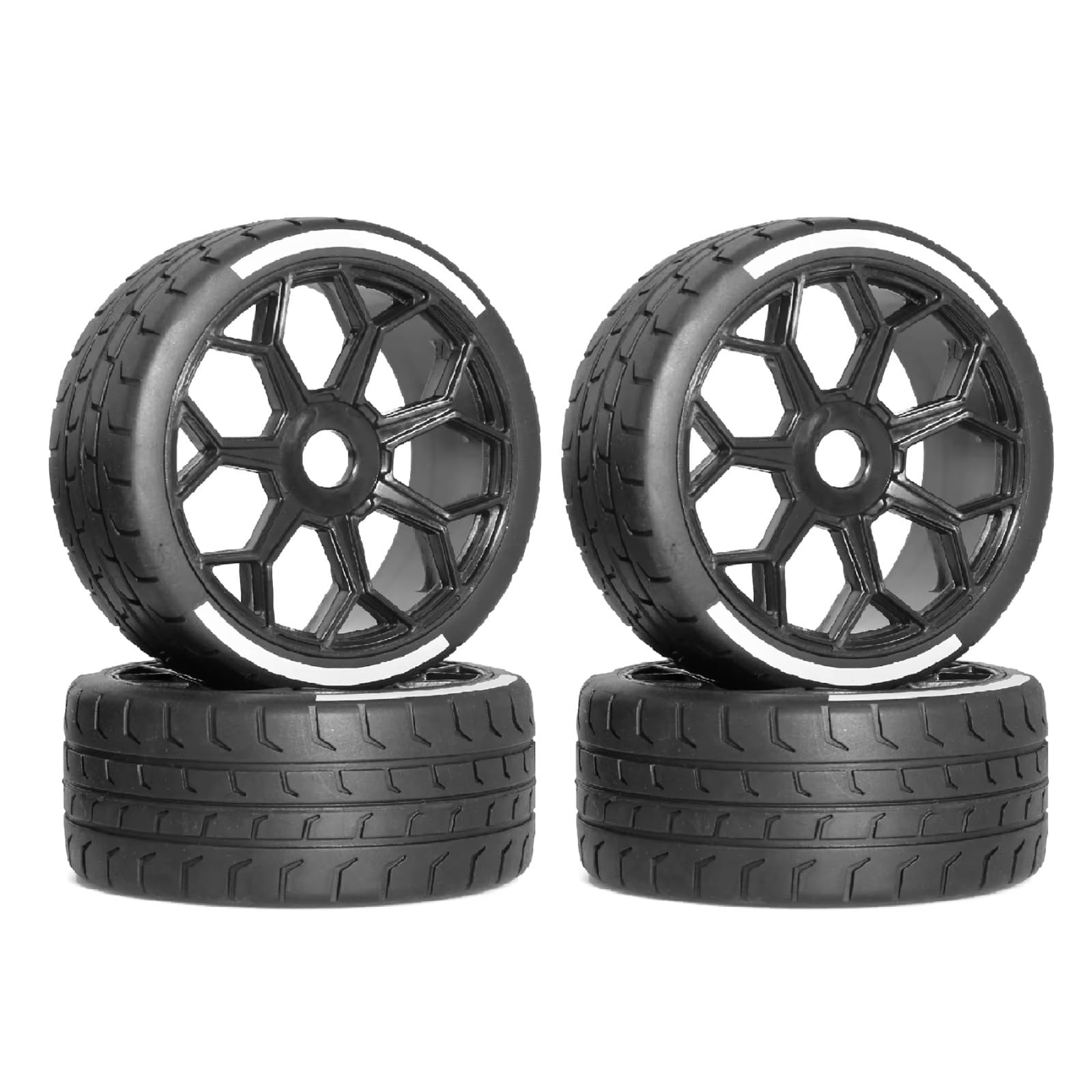 RC Neumáticos Rueda Compatible con Infraction para Limitless para FSR FS para Arrma 1/7 RC Car Upgrade Parts 4 Piezas 100x42mm Neumático Neumático 17mm Rueda Hexagonal
