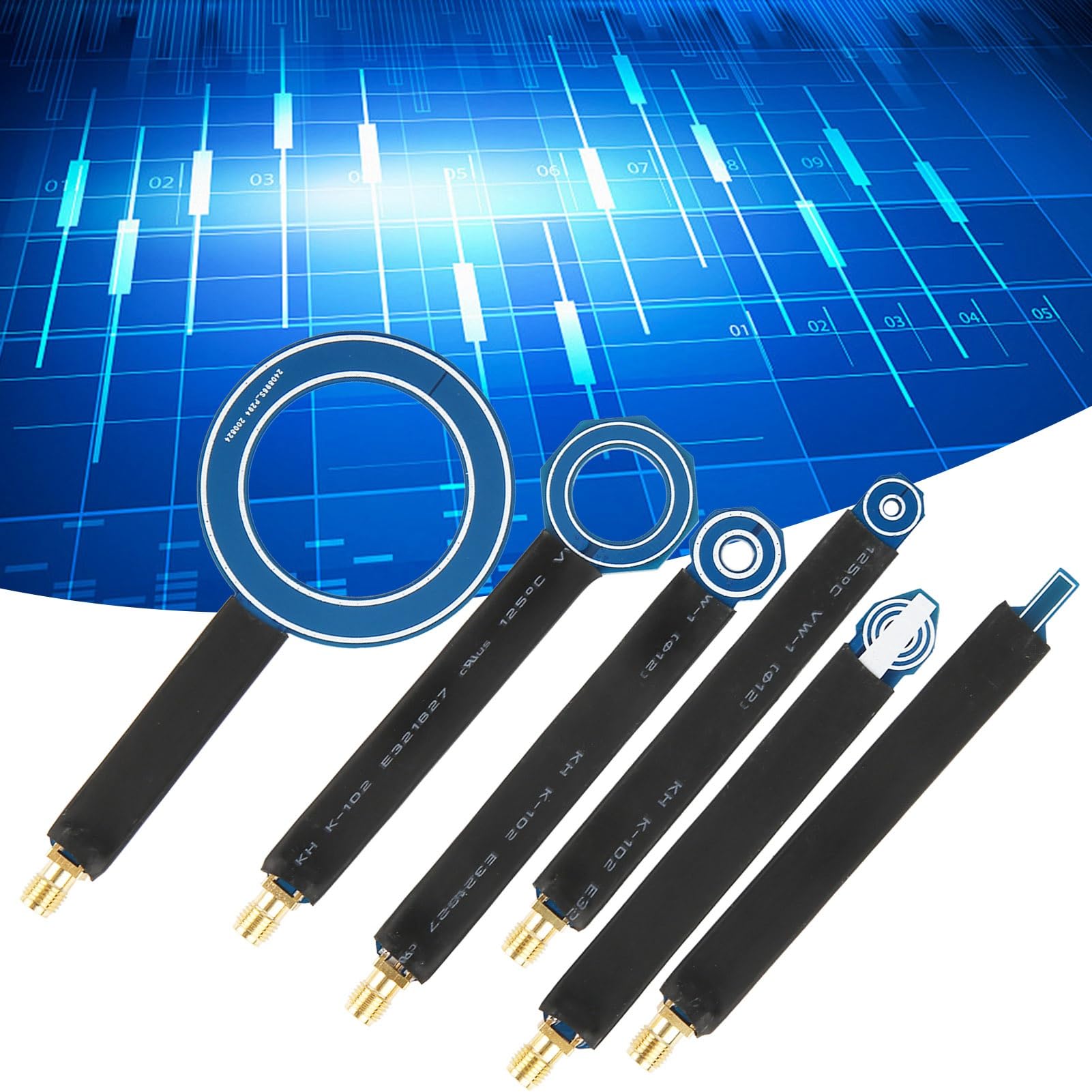 Ensemble de Sondes de Champ Magnétique 6 Pièces, Antennes de Test de Rayonnement de Conduction de Composants électroniques EMI SMA avec Boîte de Rangement
