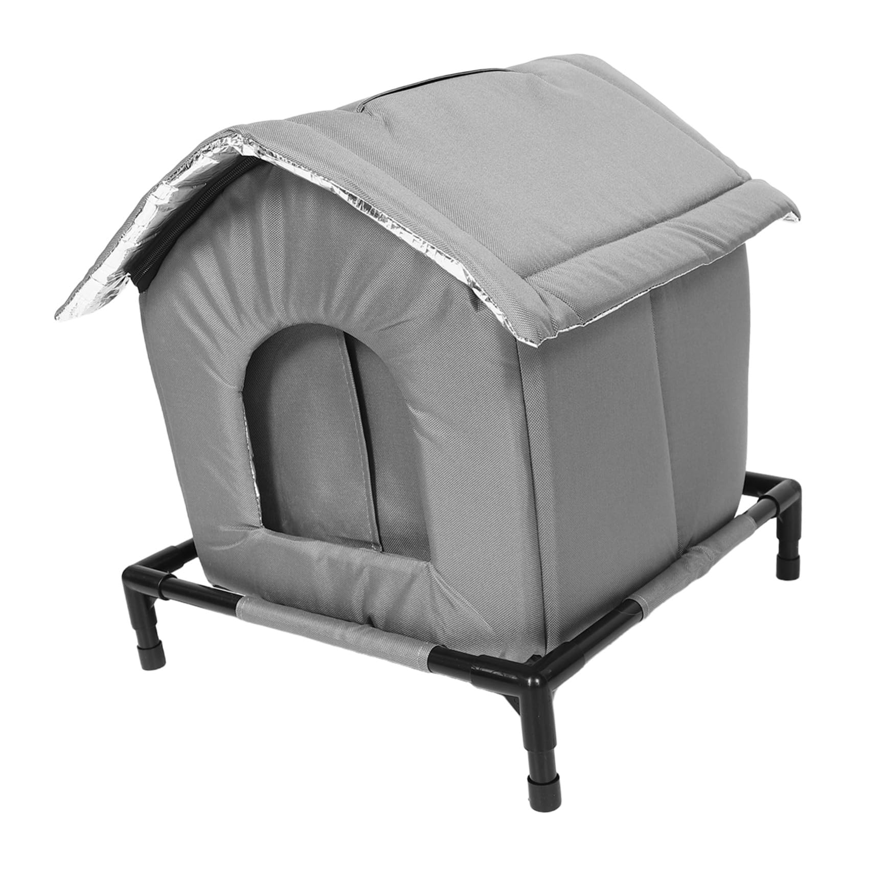 Toyvian Abri Imperméable pour Chats d'Extérieur Niche Isolée et Fermée Petite Taille Lit Maisonnette Doublure Thermique Refuge Sécurisé et Résistant aux Intempéries pour Hiver Tente
