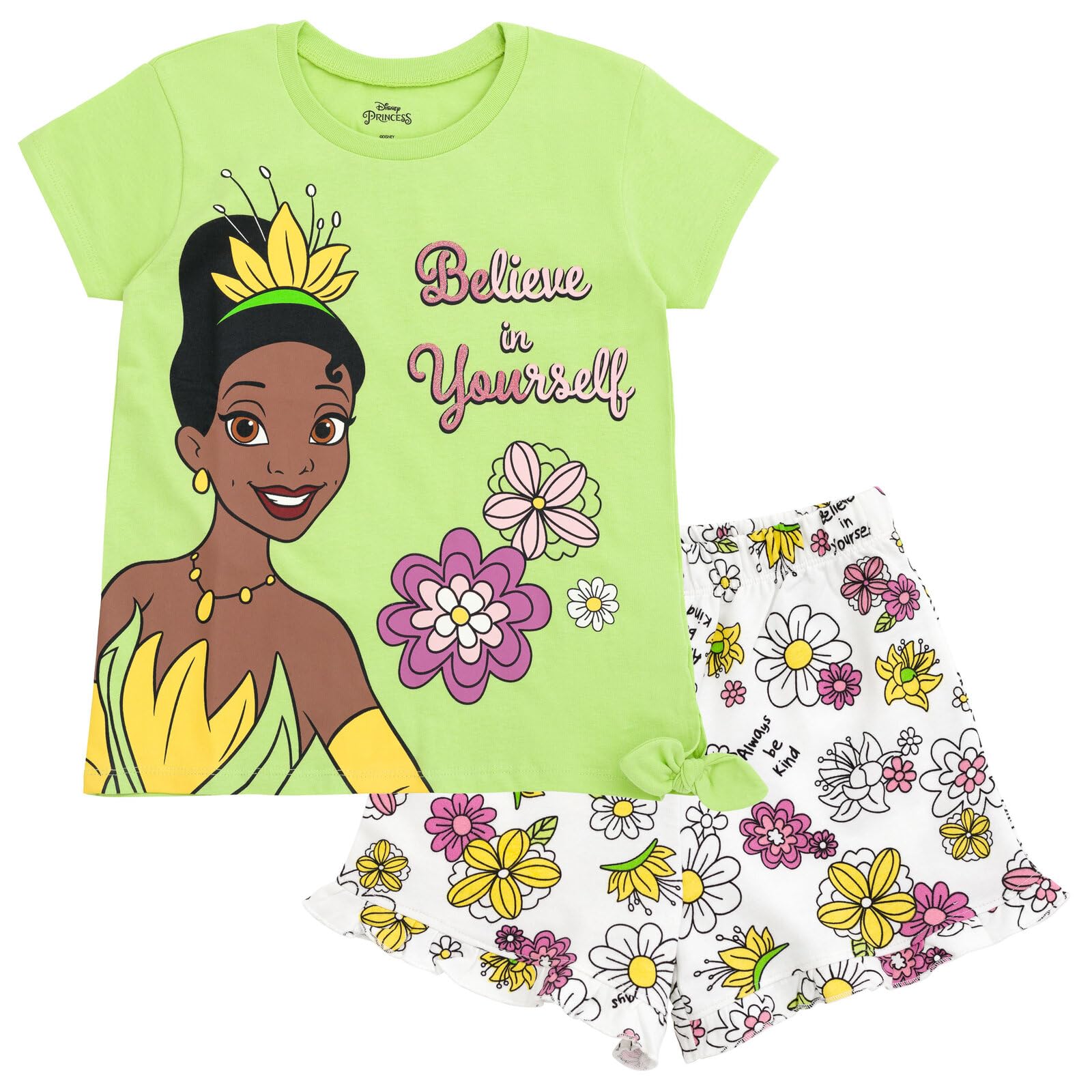 Disney Princess Girls' 2-Piece Tee and Shorts Set for Baby &amp; Kids