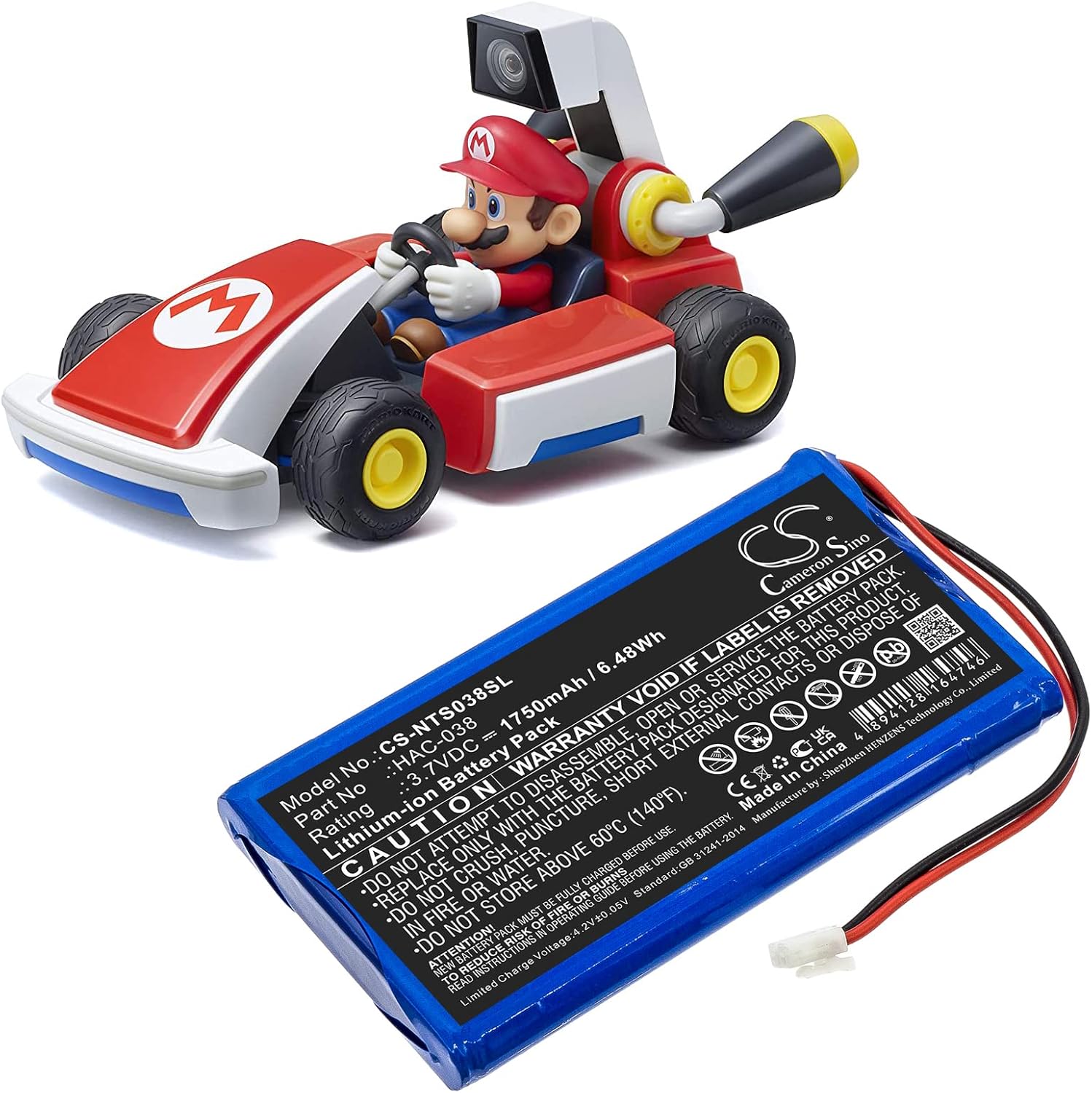 CELLONIC Batterie Remplacement HAC-038 1750mAh Pour Nintendo Mario Kart Live: Home Circuit Accu Rechange Pour Gamer, Manette, Console
