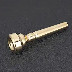 Bocal para trompete, acessórios de instrumentos musicais para iniciantes com visual moderno dourado 17C