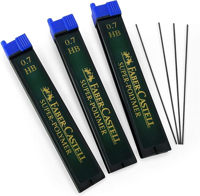 Faber-Castell Super-Polymer Refill Leads - 0.7mm HB - 3 Tubes - 36 Leads