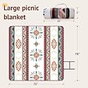 OFBOSMI Waterproof Picnic Blanket | Foldable Outdoor Mat for Beach, Camping & Park | Sand-Resistant Portable Picnic Rug | Extra Large 78 x 78 Inch Family Blanket gallery image