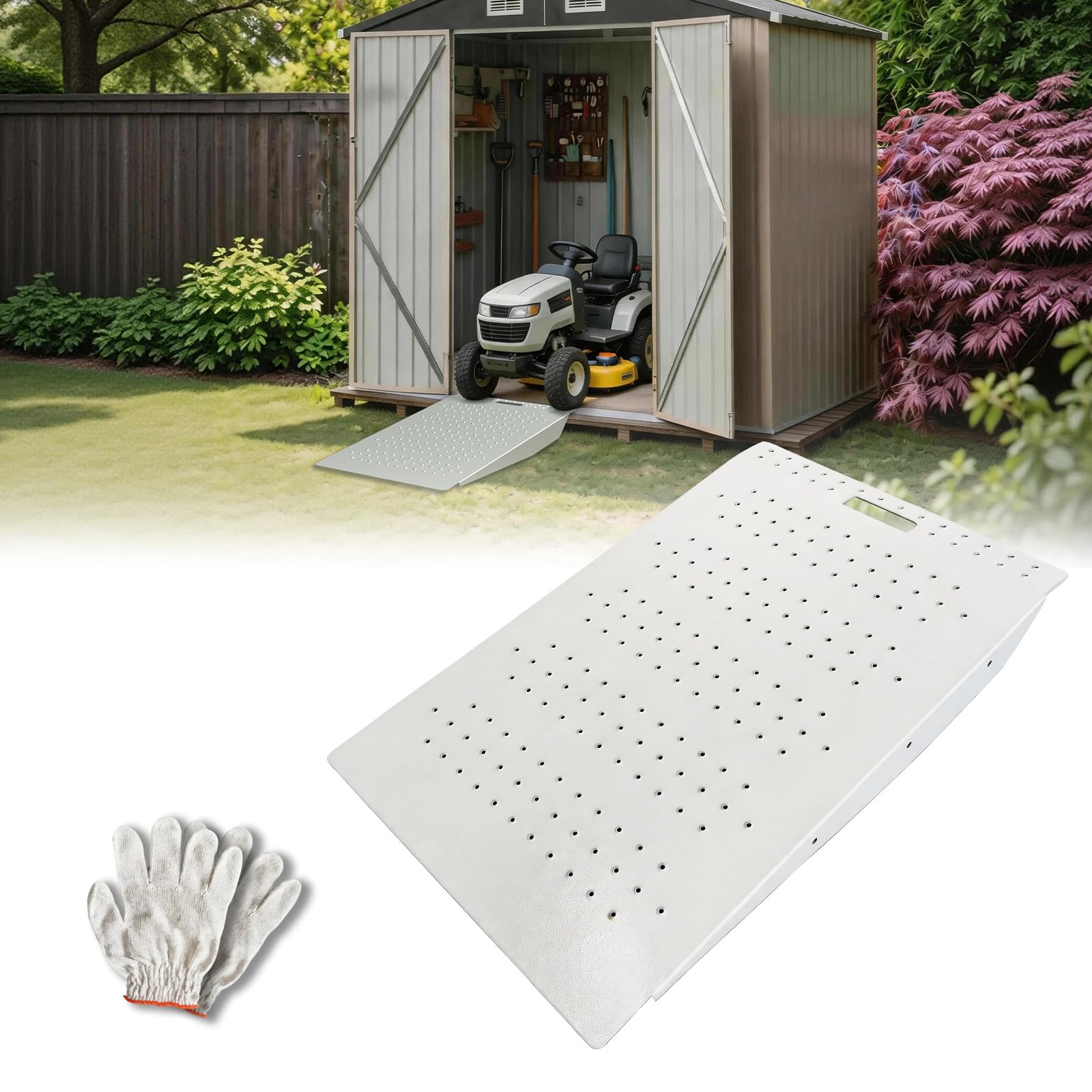 StellarStar Shed Ramp - Load Your Mower Easily -11