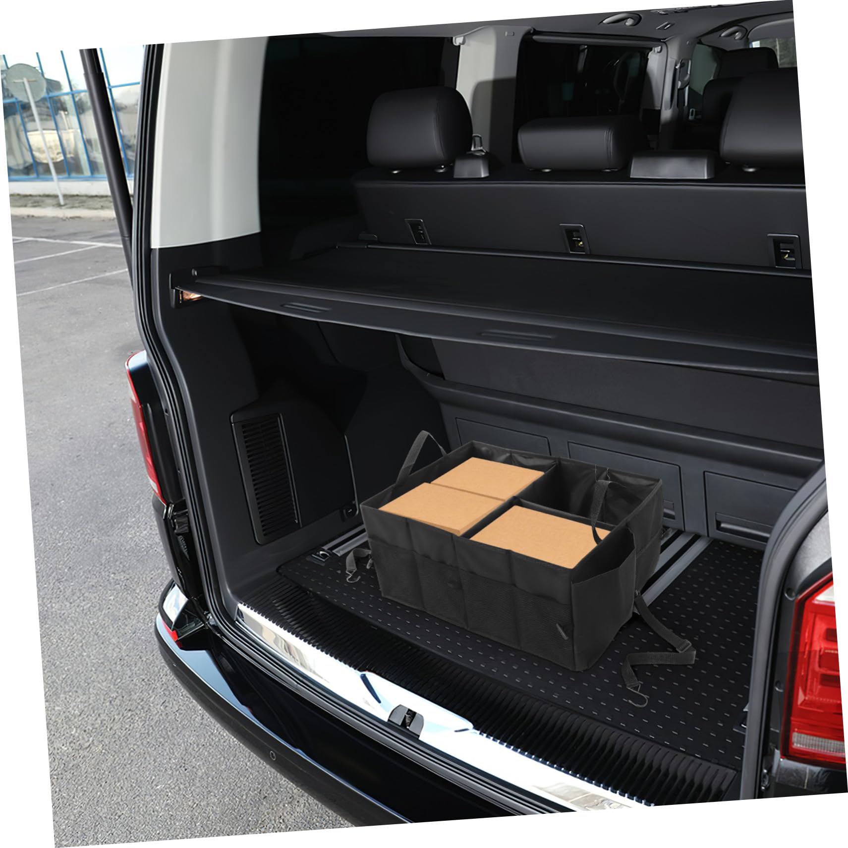 Gatuida Organizer per Baule Veicolo in Poliestere con Scomparti Multipli e Maniglie Rinforzate per Suv e Veicoli 135