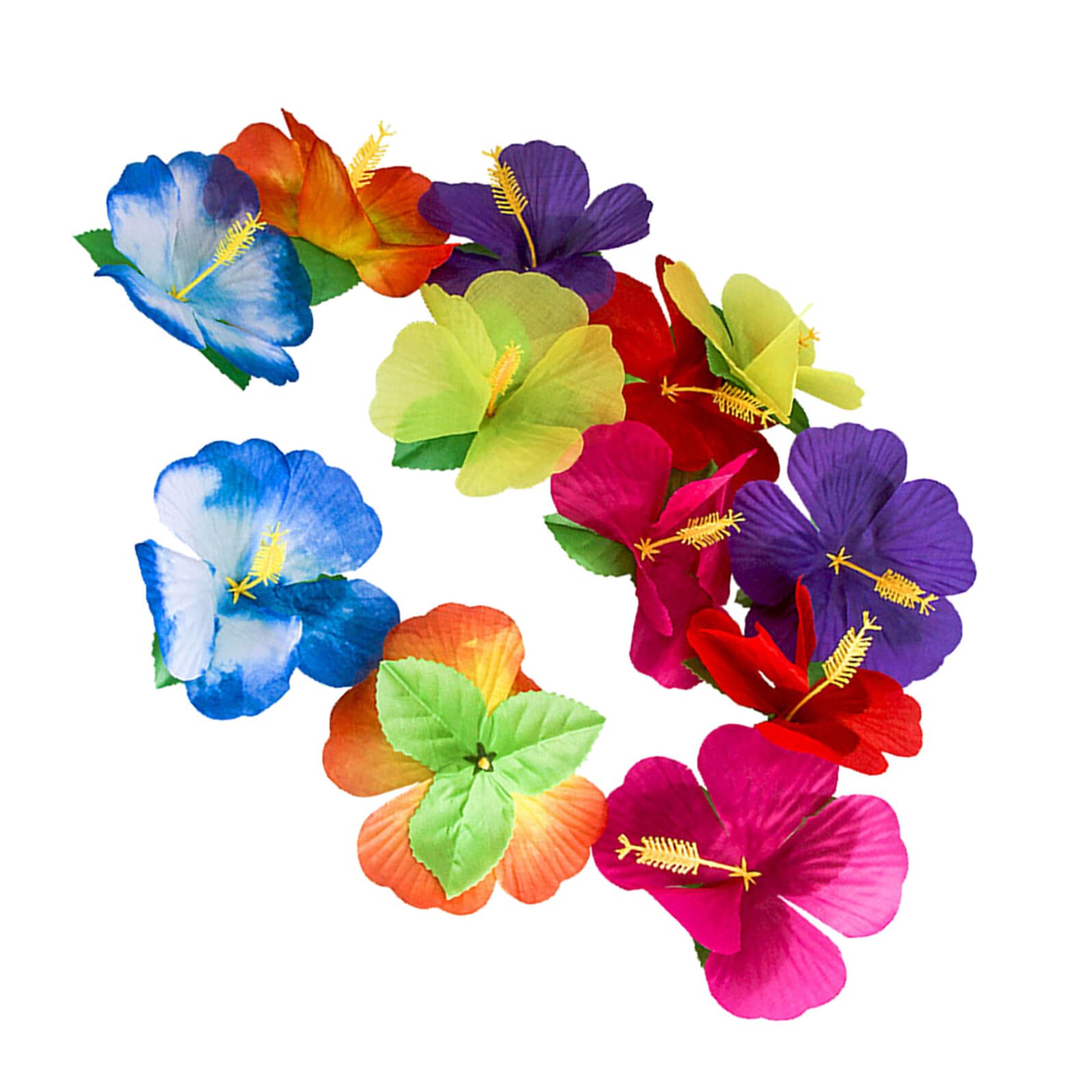 Mipcase 72 Stück Künstliche Hibiskusblumen aus Stoff für Sommerfest und Hawaii Party Dekoration Pflegeleichte Tischdeko ohne Gießen für Themenparty und Zuhause Zufällige Farbe