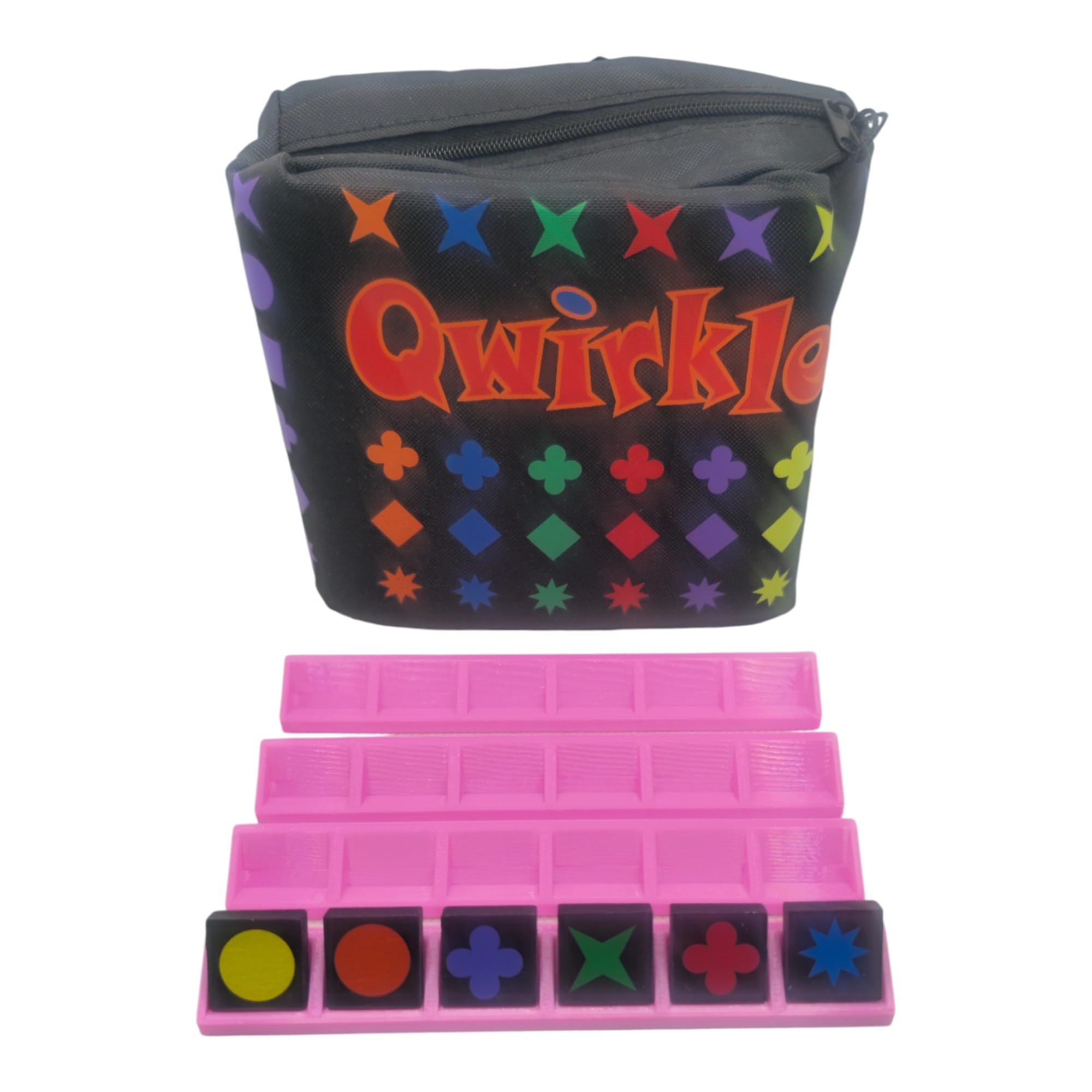 Générique 4 x Travel Qwirkle Token Holders (Pink)