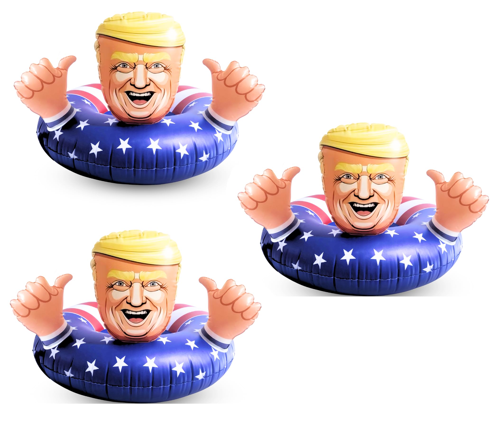 NINOSTAR Inflatable Pool Float 2024 American Pool Float for Summer Pool Party - Fun Inflatable for Adults and Kids Pack of 3