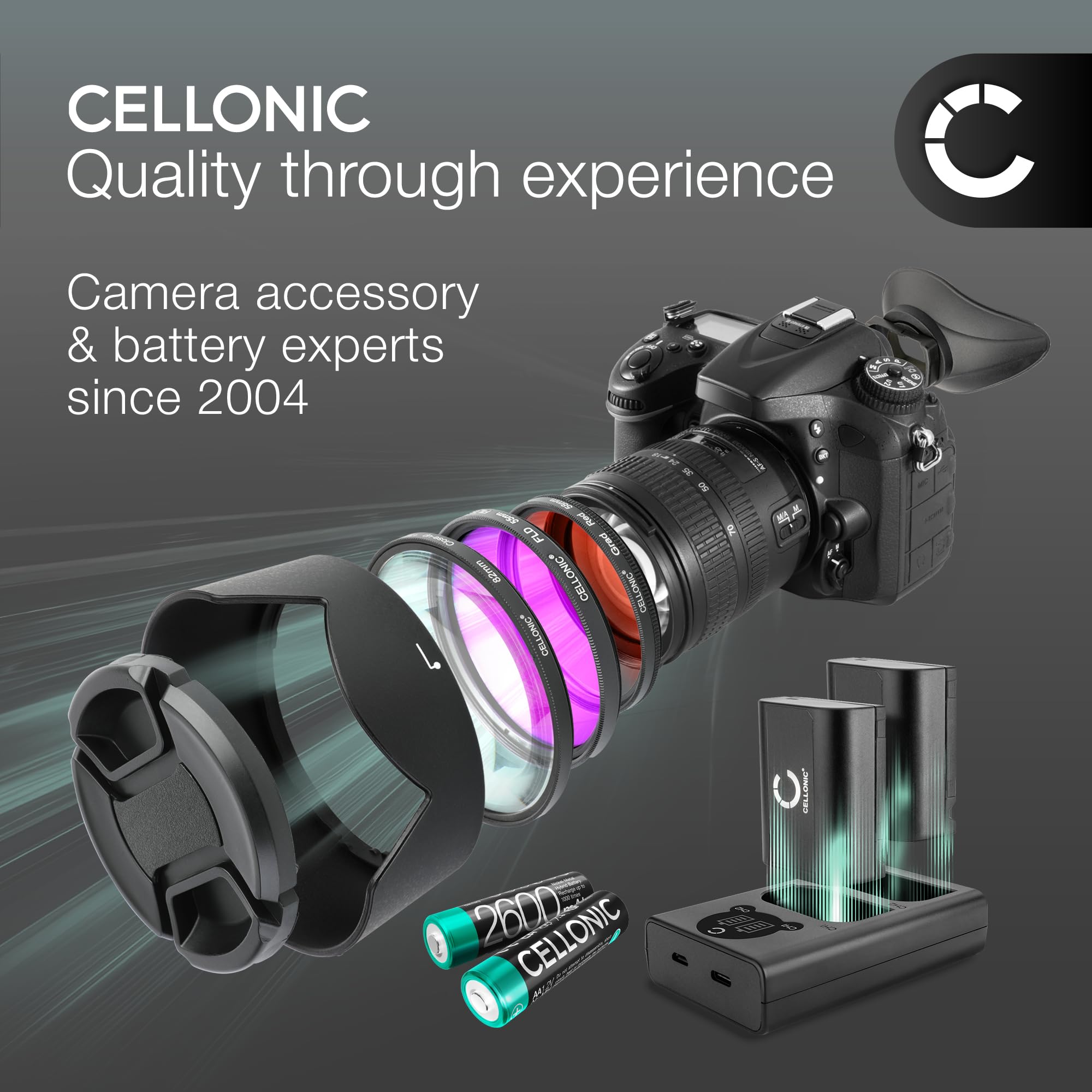 CELLONIC NP-W126S NP-W126 Dual Schnellladegerät kompatibel mit kompatibel mit FujiFilm NP-W126S BC-W126 + USB Kabel Akkuladegerät Ladekabel Dual Ladegerät
