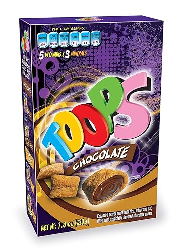 Miniatura 4 de Toops Paquete – Cereal relleno de crema de chocolate 7.8 onzas + cereal relleno con crema Dulce de Leche 7.8 onzas – Contiene vitaminas y minerales
