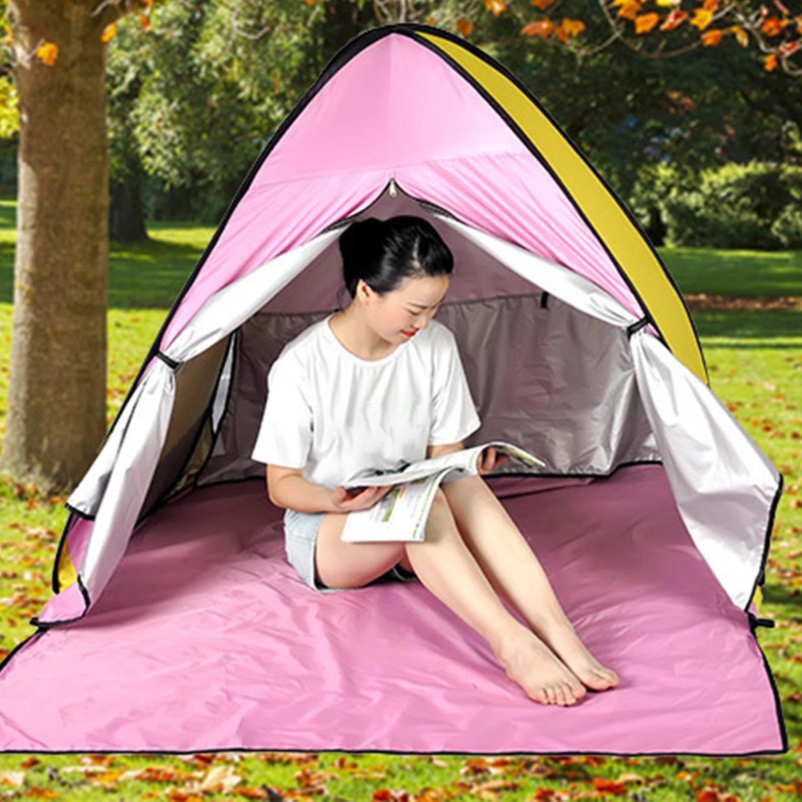 Pare-Soleil pour Tente de Plage, Tente d'ombrage de Plage Pop-up | Cabane légère et Facile à Installer | Pare-Soleil de Plage Facile à Installer, abri Pare-Soleil Anti-UV, Tente instantanée