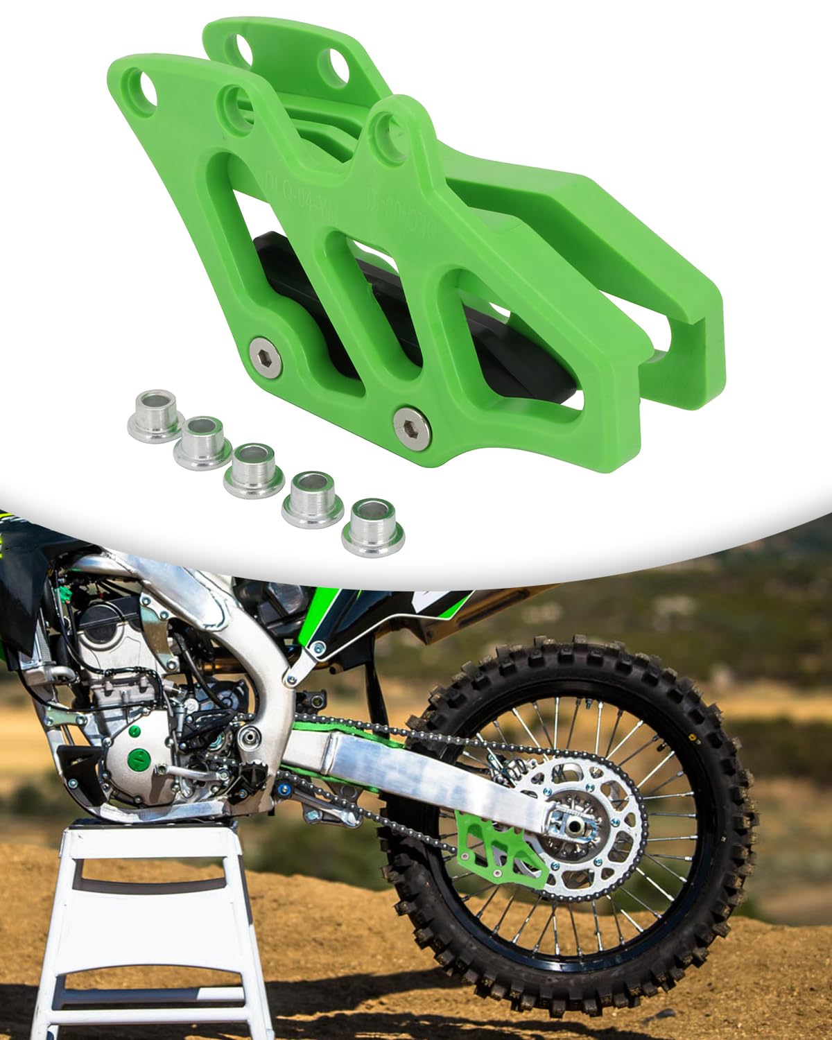 レザーカービングハーフチョークグリーン450㍉ Amazon.com: JFG Racing Dirt Bike Chain Guard Guide Protector for