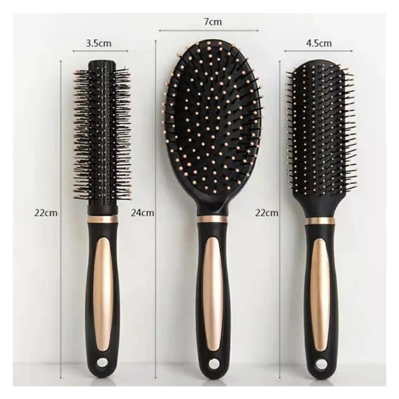 Peine del cojín masaje cuero cabelludo for desenredar el cabello rizado mojado(B)