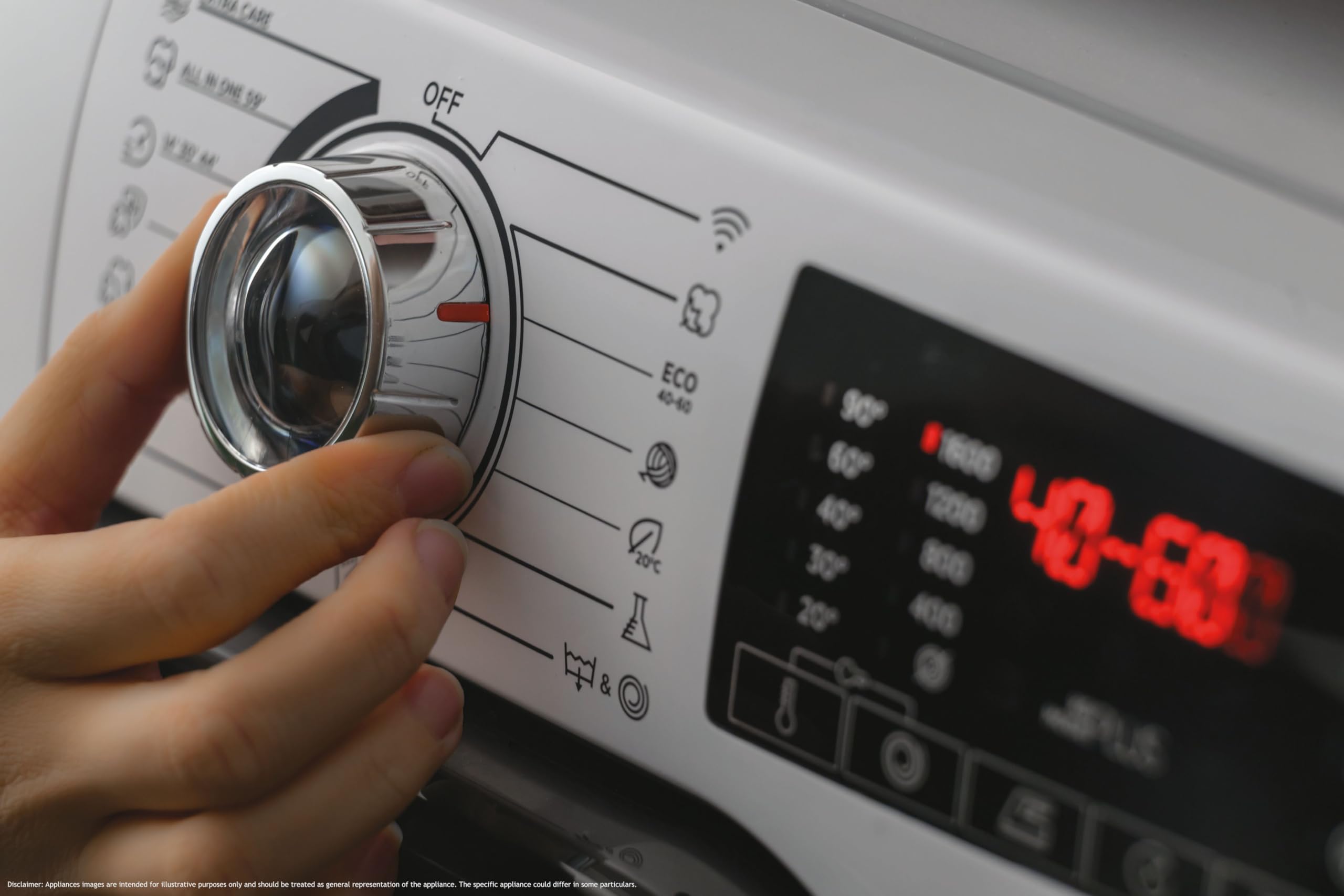 Hoover H-WASH&DRY 350 Freestanding Washer Dryer, 8 Kg Wash + 6 Kg Dry, 1400 RPM, Combined Cycle Class D, Wi-Fi & Bluetooth, Auto Care & Steam Care Pro, White, 60x54x85 cm - H3DPS4866TAMB-80 — view 3