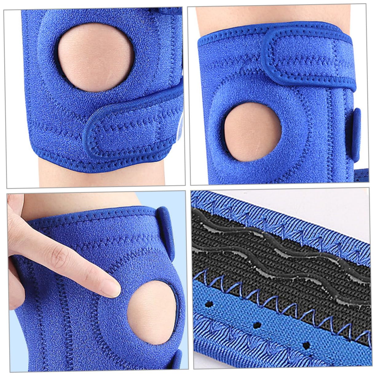 FRCOLOR Elastic Kids Knee Brace Running Support Compression Sleeve Nonslip for