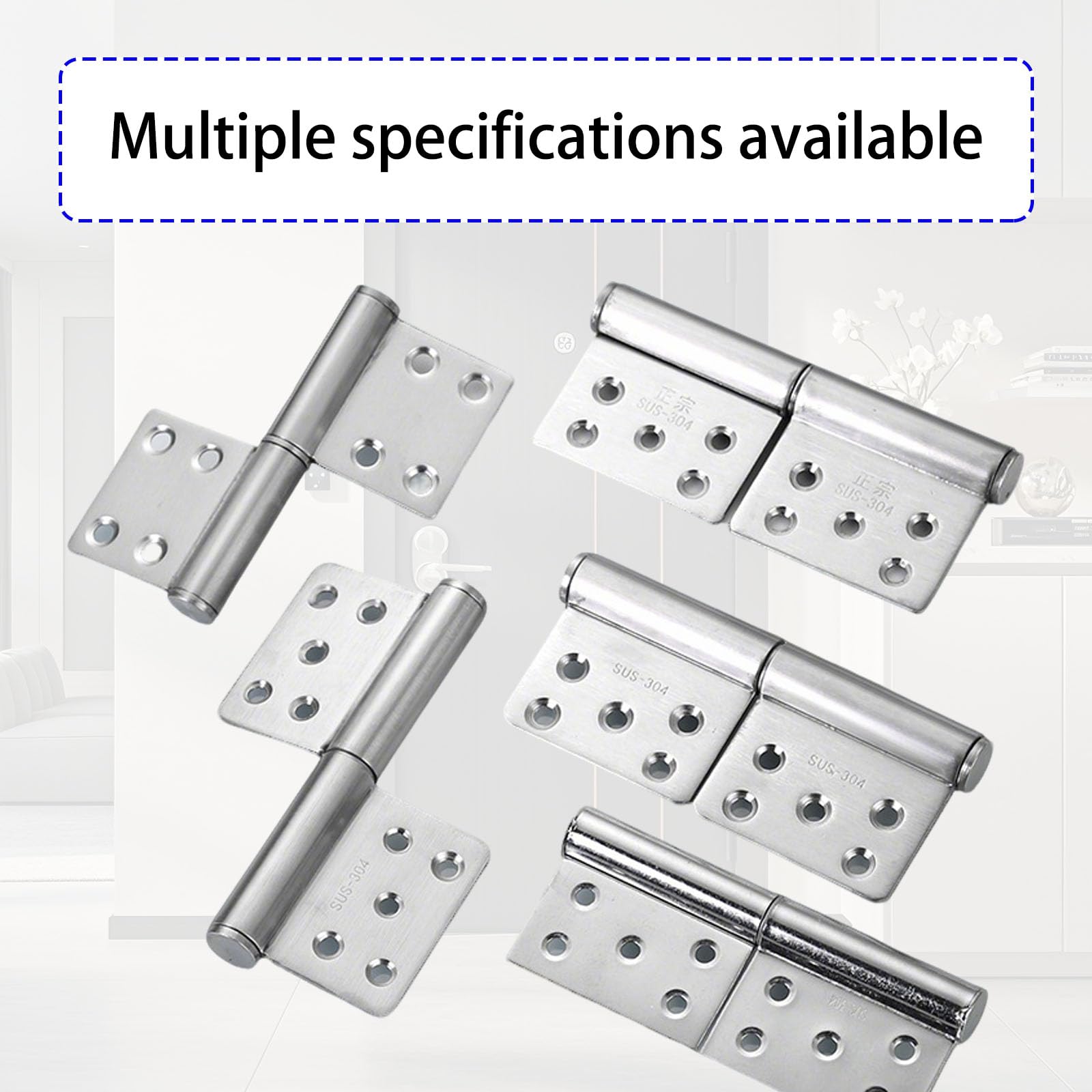 Bisagras de puerta desmontables de acero inoxidable 304, rotación de 360 grados para ventanas y muebles, paquete de 2