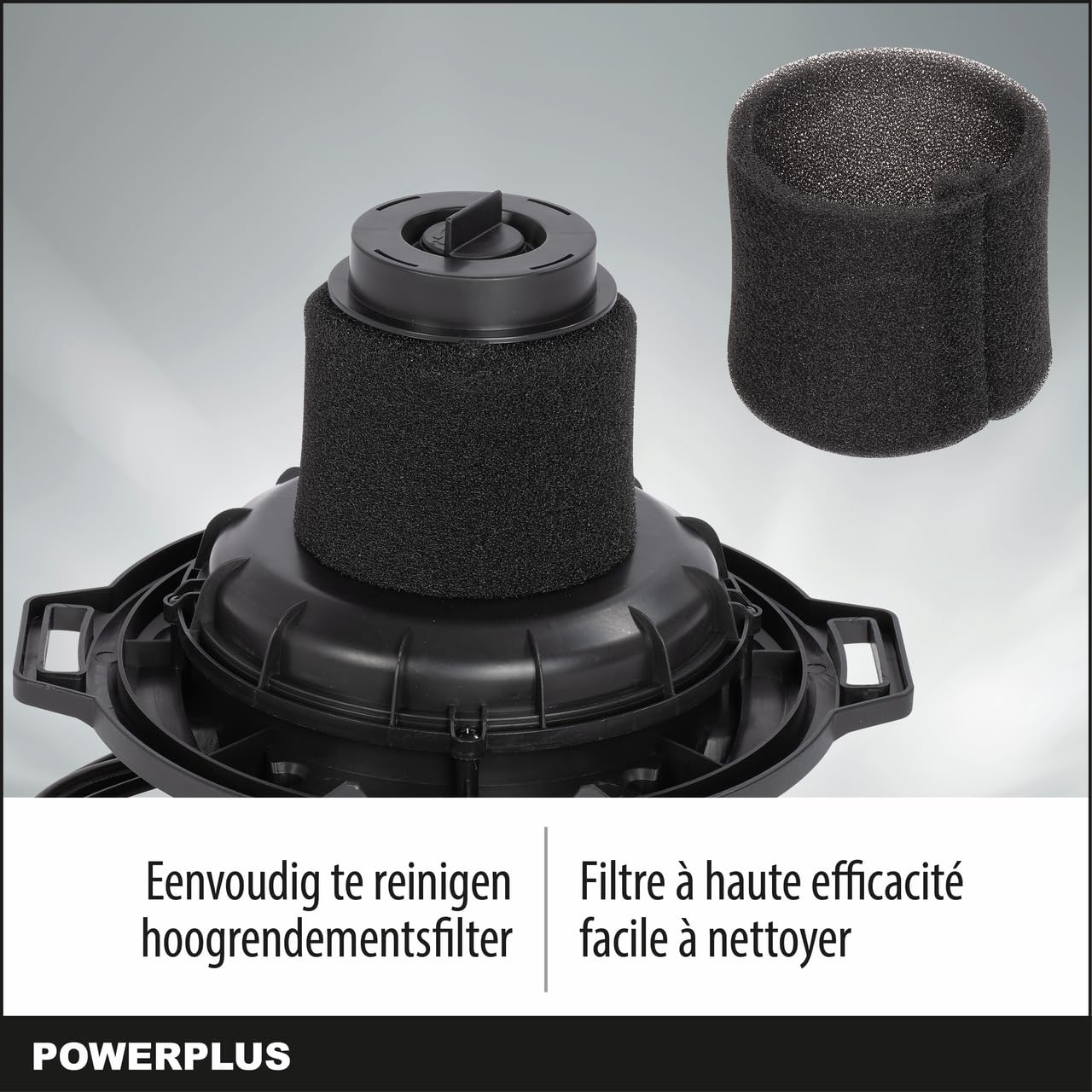 POWERPLUS Aspirador húmedo/seco POWX322 - Potencia Nominal de 1000W, 15L