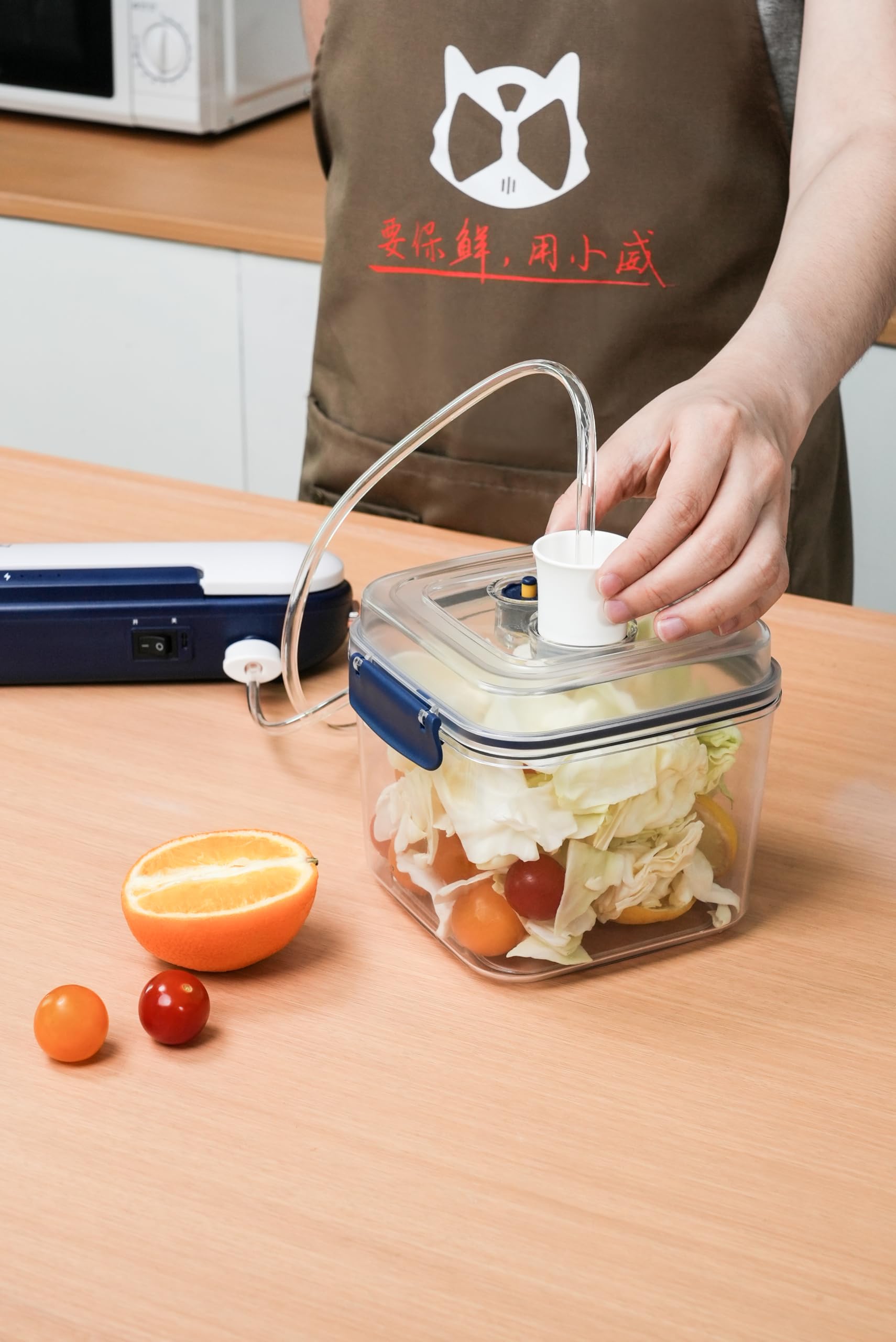 Peach Sellador al vacío To-Go!| Inalámbrico | Mantiene los alimentos frescos | no más alimentos | Incluye 2 rollos de película de envasado al vacío | PH330P