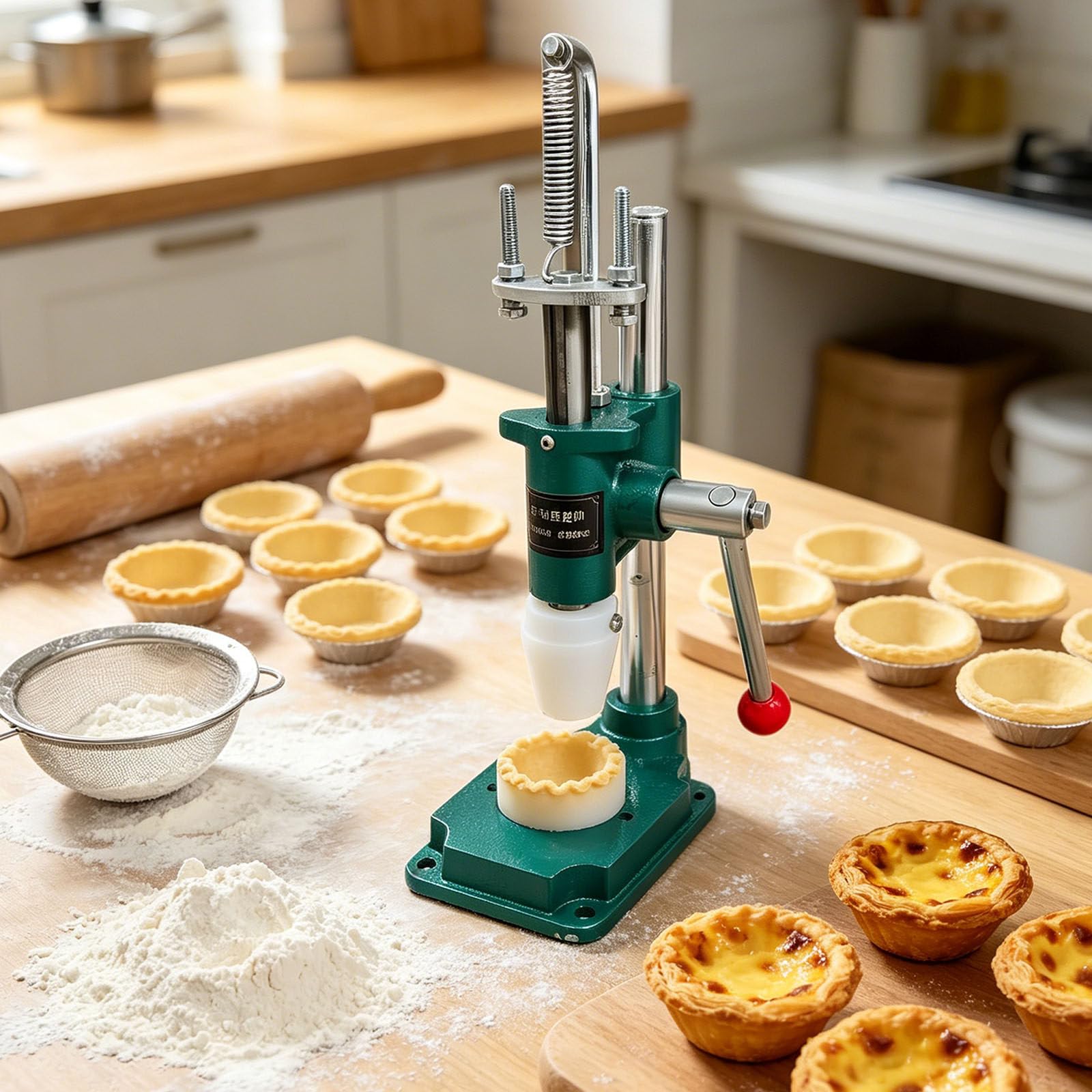 Ymnogjie Stainless Steel Tart Shell Press,Effortless Dough Shaping for Custard,Mini Pies,Pastries,Ideal for Home Bakers,Professional Kitchens B03