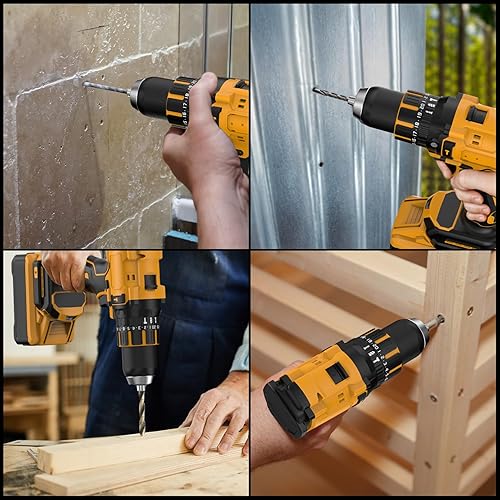 Miniatura 4 de Taladro de Martillo Inalámbrico Compatible con Batería Dewalt 20V MAX (Sin Batería) Taladro Sin Escobillas de 20V, Taladro Inalámbrico de 12" para