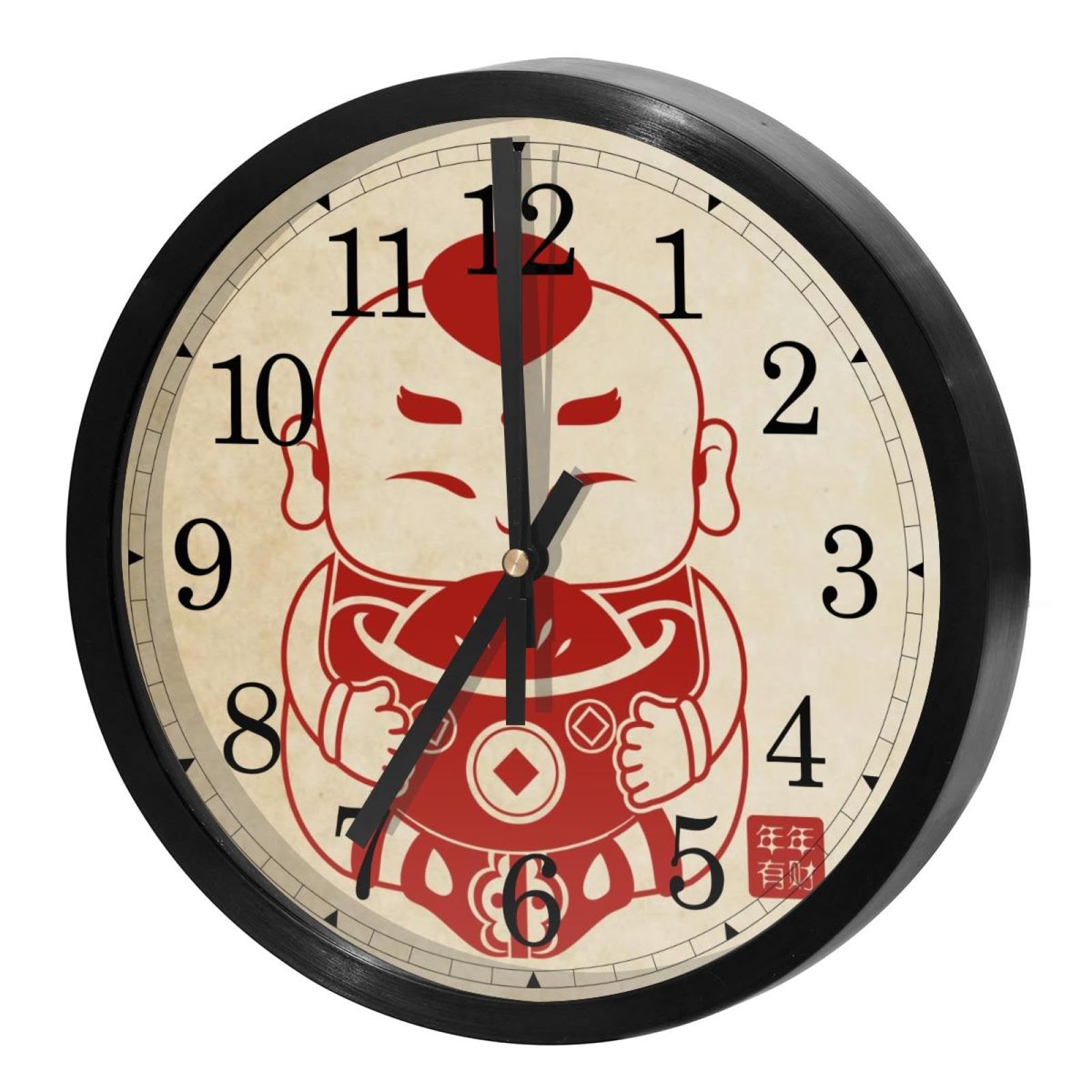 Horloge murale silencieuse à quartz ronde sans tic-tac à piles pour école