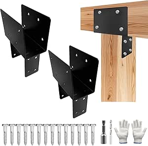 Amazon.com: ITEVE.GD Post Cap Tie Bracket,Heavy Duty Wood Beam Support ...