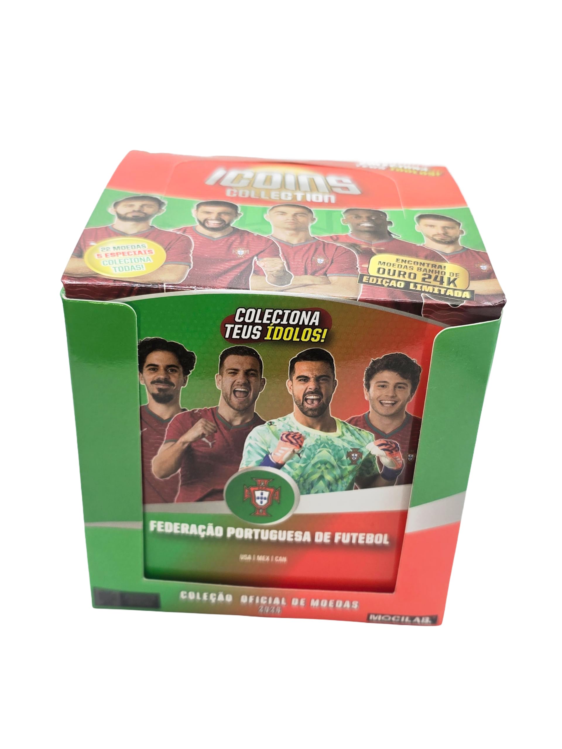 Selección Portuguesa de Fútbol - Pack 11 Sobres de Monedas Coleccionables Sorpresa - Blind Box Coin Collection con Jugadores Oficiales - Ideal para Fans y Coleccionistas.