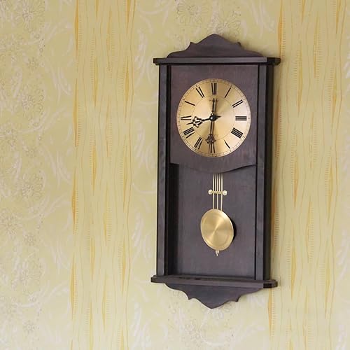 Miniatura 9 de Hemoton Reloj de pared vintage, reloj de abuelo, reloj retro, reloj de bricolaje, reemplazo de péndulo, conveniente reloj de péndulo, pieza de