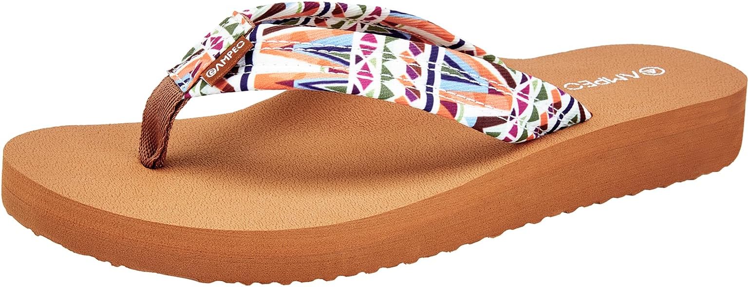 Ampeo Women's Arch Support Flip Flops Comfortable Casual Summer Beach Thong Sandals