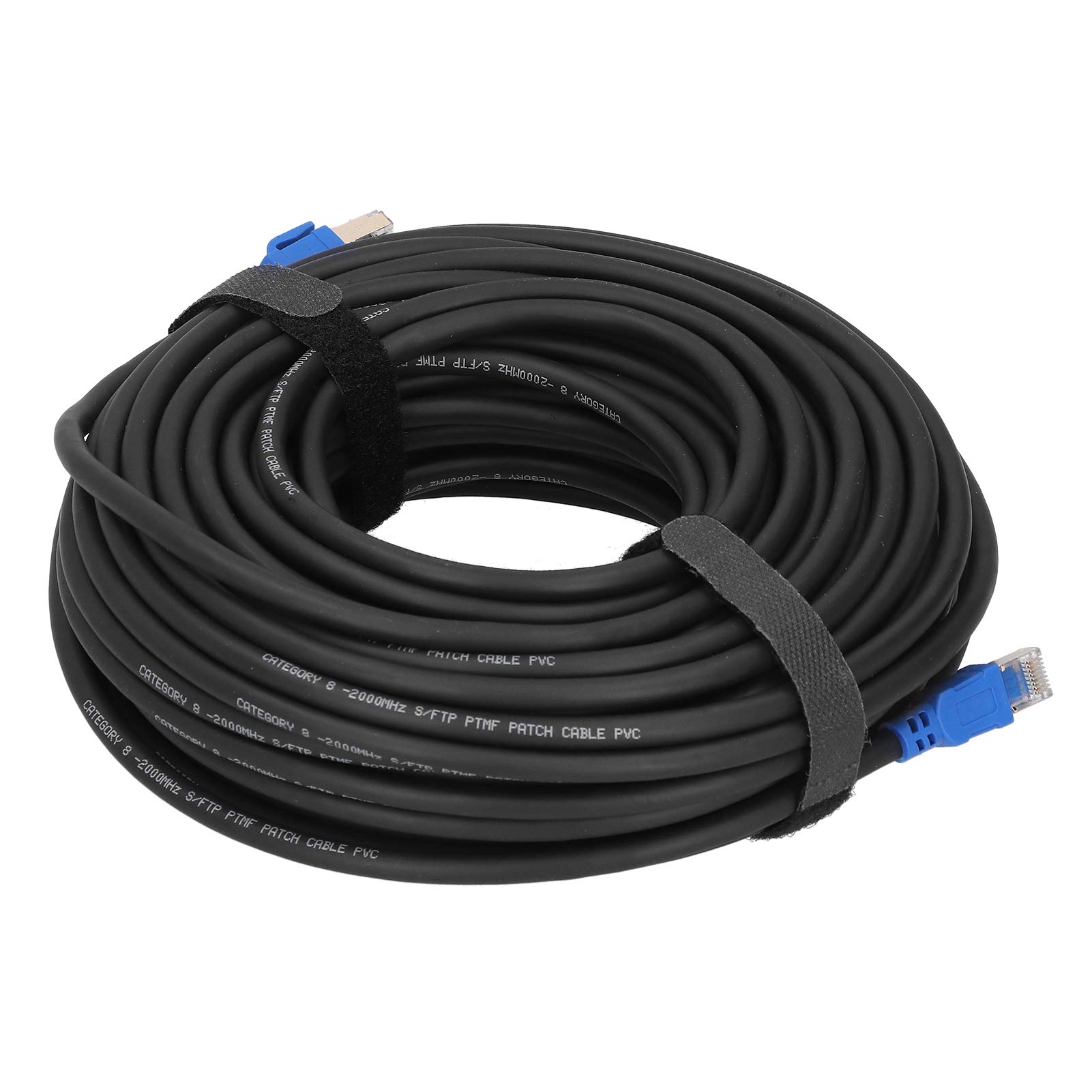 Câble Ethernet CAT8, Câble Internet Haut Débit 40 Gbit/s 2000 MHz avec Connecteur RJ45 plaqué or, pour Routeurs, Commutateurs, Adaptateurs Réseau et Consoles de jeux. (25m / 82ft)