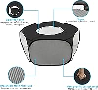 Vista 3 de Corralito de juegos para conejillos de indias, impermeable, para animales pequeños, con cubierta antiescape, portátil, transpirable, para interiores