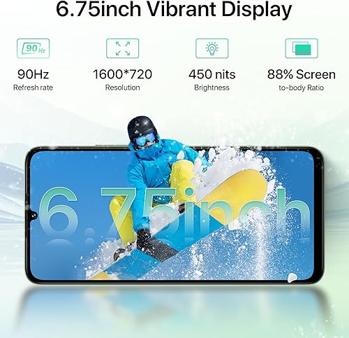 Miniatura 2 de UMIDIGI Teléfono celular desbloqueado G9X, pantalla de 6.75 pulgadas 90Hz, Android 14,5000 mAh, Octa-Core 8 (4+4)+64 GB 1 TB, desbloqueo de