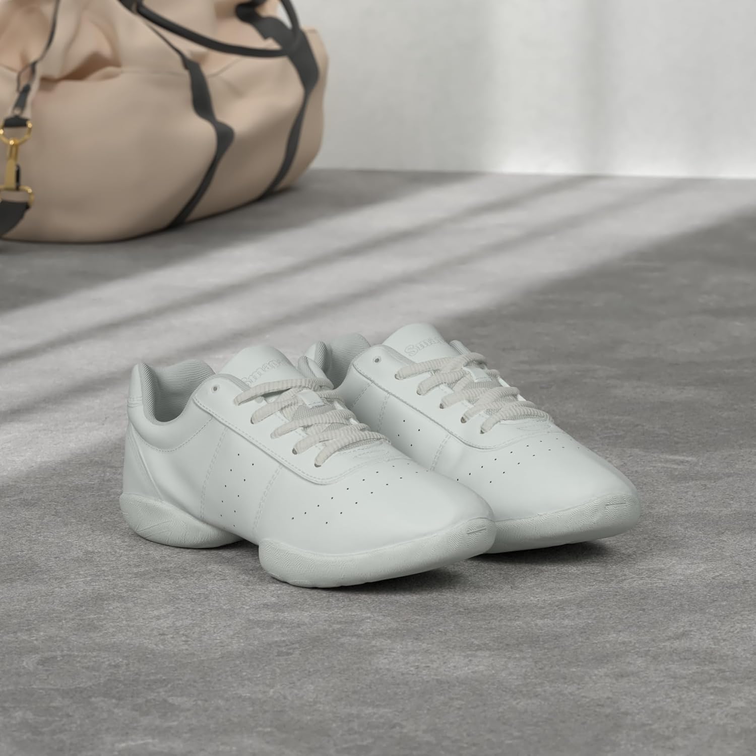 Cheer Shoes for Youth Girls White Cheerleading Athletic Dance Shoes Tennis Sneakers for Competition Sport Training - Image 2