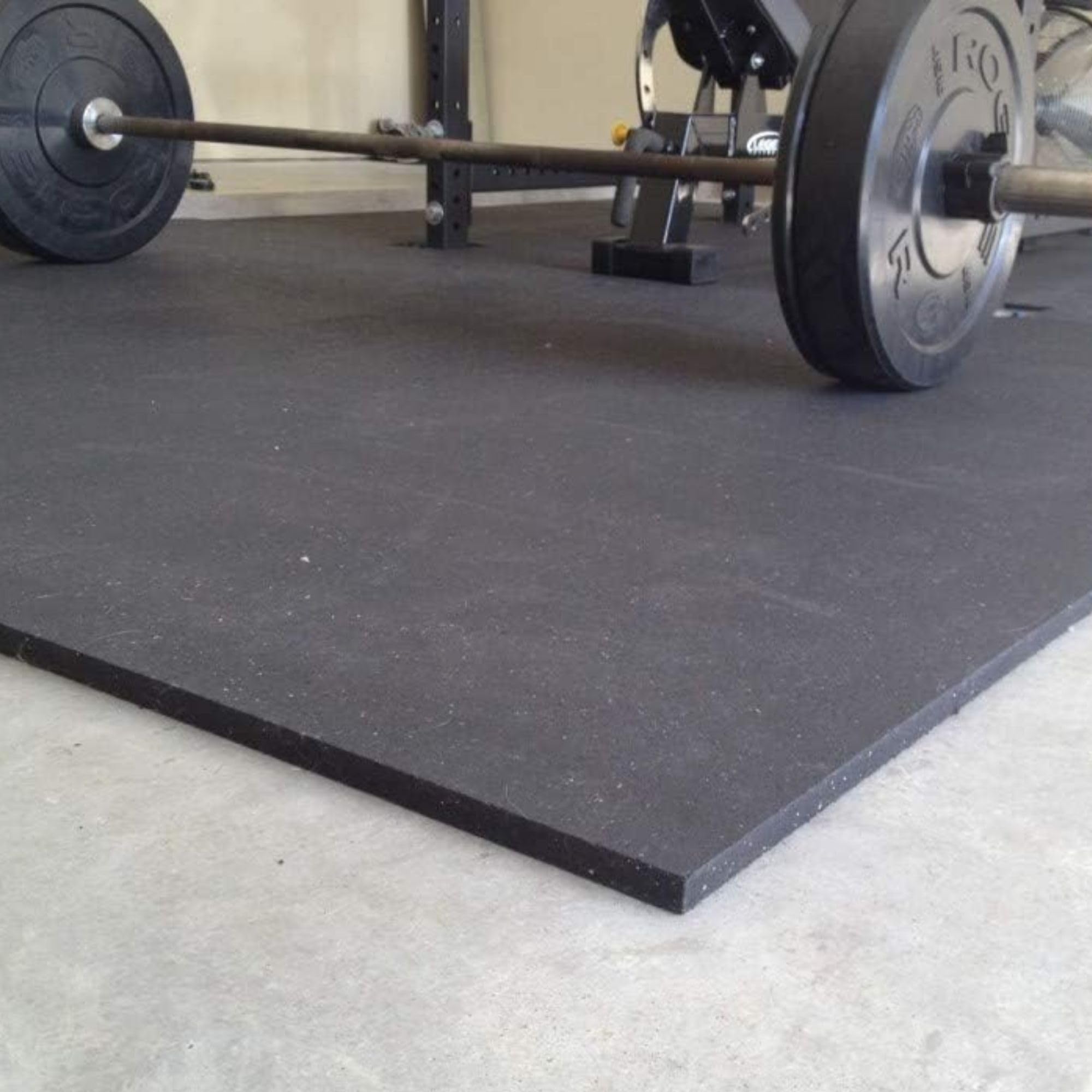 Ark Mat Black Heavy Duty Rubber Gym Mat 12Mm | Large 6Ft X 4Ft (1.82 X 1.22M) Solid Rubber Flooring | Non-Slip Commercial Gym Flooring Mat For Home & Garage Gyms