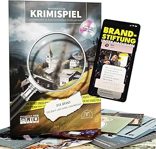 MAGNIFICUM Brandstiftung aufklären: Der Brand – Krimispiel für Erwachsene | Gerüchte, Zwietracht & EIN Stalker im Dorf | Detektivspiel mit Fallakte & digitalen Hinweisen (Keine App) | 1–6 Personen