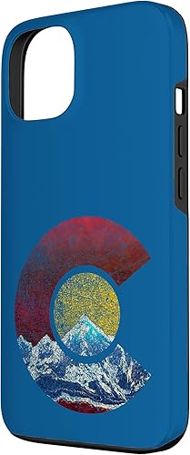 Miniatura 2 de Funda para iPhone 13 Colorado Flag Themed Mountain Scene
