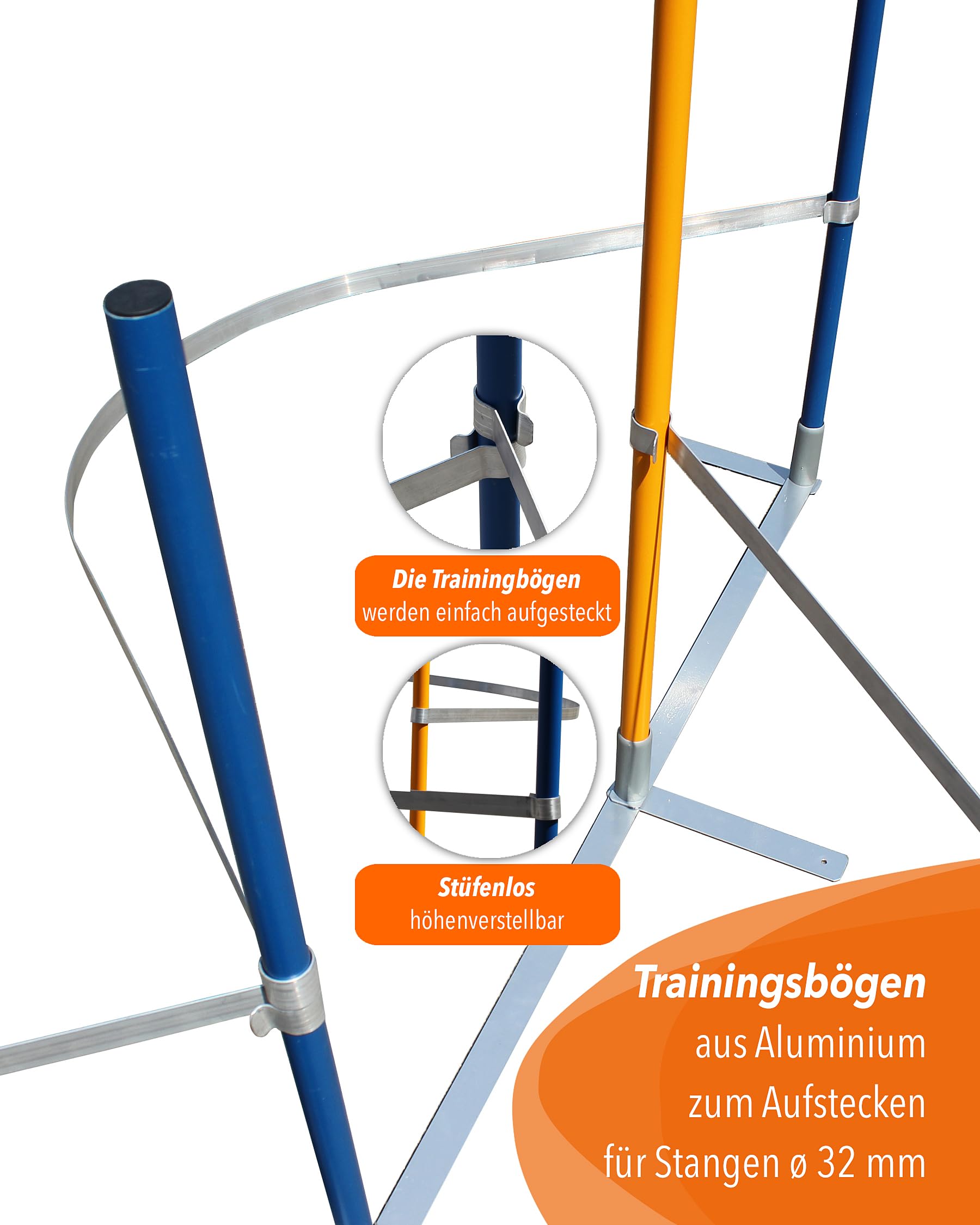 Archi da allenamento per agility, set da 10, per aste con diametro di 32 mm, allenamento slalom