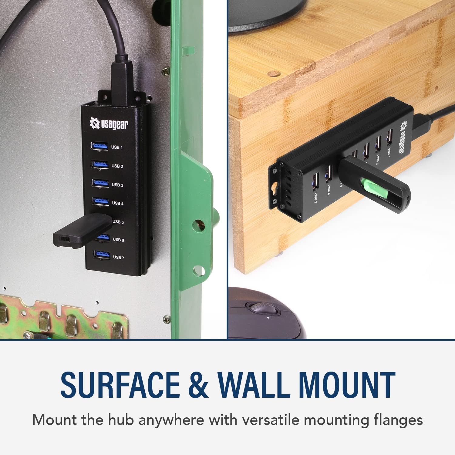 7-Port USB 3.2 Gen 1 Charging and SuperSpeed Mountable Data Hub