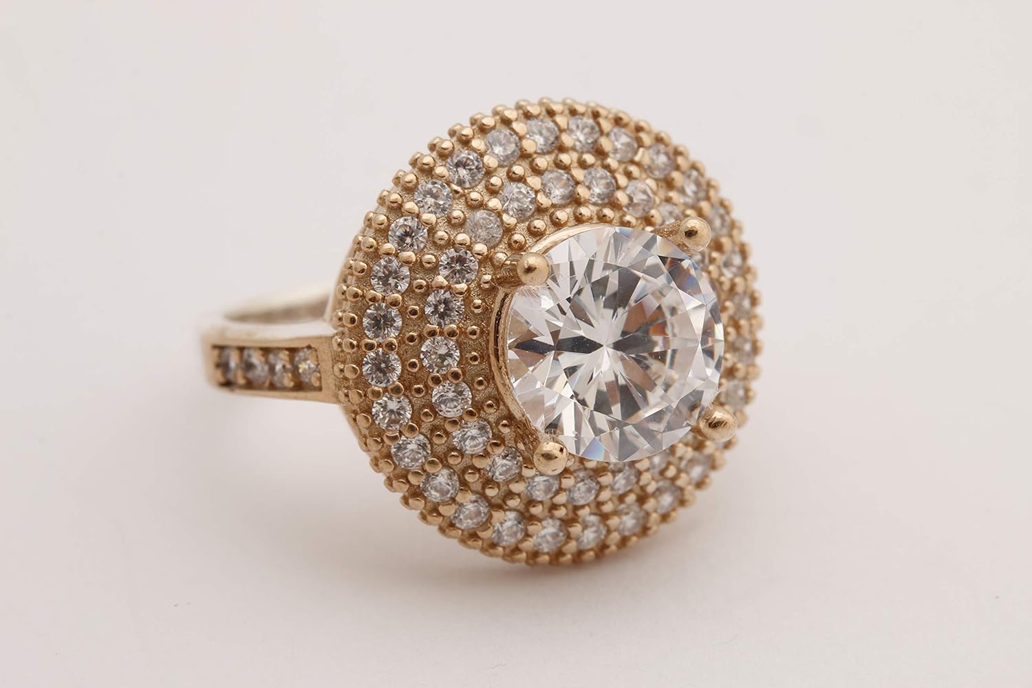 Turkish Handmade Jewelry Small Round Cut Topaz 925 Sterling Silver Ring Size All