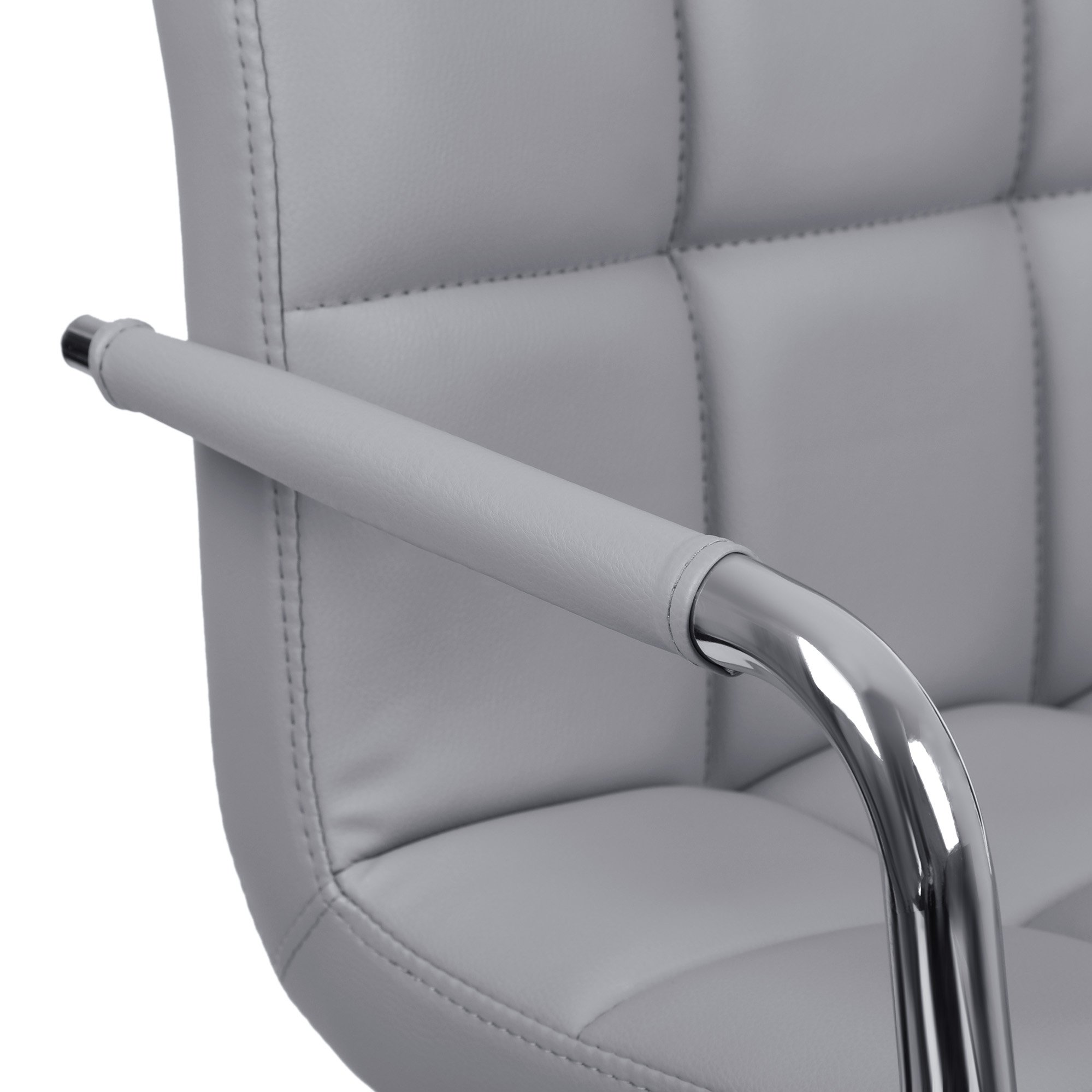 Songmics 1 x barkruk stoel barstoel met armleuningen en rugleuning anti-slip rubber grijs LJB93G-1, PU, 44,5 x (95-115) x 38 cm (B x H x D Songmics 1 x barkruk stoel barstoel met armleuningen en rugleuning anti-slip rubber grijs LJB93G-1, PU, 44,5 x (95-115) x 38 cm (B x H x D